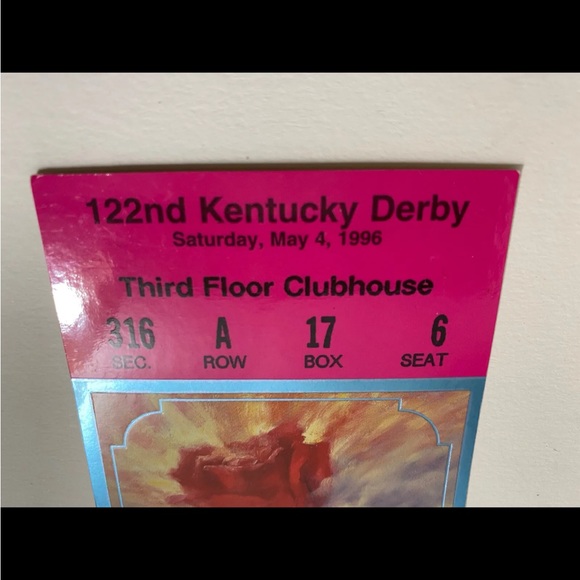 Grindstone MAY 1996 KENTUCKY DERBY 122nd Churchill Downs Original Ticket Horse - Picture 8 of 12